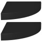 vidaXL Estante flotante de esquina 2 uds MDF negro 25x25x3,8 cm vidaXL Estante flotante de esquina 2 uds MDF negro 25x25x3,8 cm