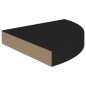 vidaXL Estante flotante de esquina 2 uds MDF negro 25x25x3,8 cm vidaXL Estante flotante de esquina 2 uds MDF negro 25x25x3,8 cm