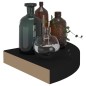 vidaXL Estante flotante de esquina 2 uds MDF negro 25x25x3,8 cm vidaXL Estante flotante de esquina 2 uds MDF negro 25x25x3,8 cm