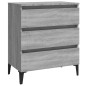 vidaXL Aparador de madera contrachapada gris Sonoma 60x35x69 cm vidaXL Aparador de madera contrachapada gris Sonoma 60x35x69 cm