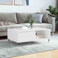 vidaXL Mesa de centro madera de ingeniería blanco 90x60x35 cm