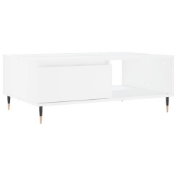 vidaXL Mesa de centro madera de ingeniería blanco 90x60x35 cm