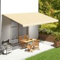 vidaXL Tela de repuesto para toldo amarillo y blanco 6x3,5 m