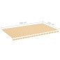 vidaXL Tela de repuesto para toldo amarillo y blanco 6x3,5 m