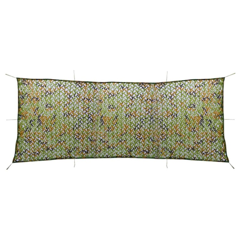 vidaXL Red de camuflaje con bolsa de almacenamiento verde 1,5x5 m vidaXL Red de camuflaje con bolsa de almacenamiento verde 1,5x5 m