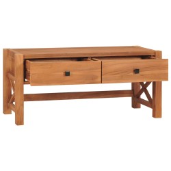 vidaXL Mueble de TV de madera de teca 100x40x45 cm