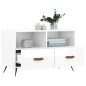 vidaXL Mueble de TV madera contrachapada blanco brillo 80x36x50 cm vidaXL Mueble de TV madera contrachapada blanco brillo 80x36x50 cm