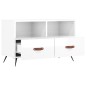vidaXL Mueble de TV madera contrachapada blanco brillo 80x36x50 cm vidaXL Mueble de TV madera contrachapada blanco brillo 80x36x50 cm