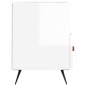 vidaXL Mueble de TV madera contrachapada blanco brillo 80x36x50 cm vidaXL Mueble de TV madera contrachapada blanco brillo 80x36x50 cm