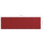 vidaXL Toldo para balcón tela oxford rojo 90x300 cm