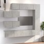 vidaXL Set de muebles de TV 7 pzas madera contrachapada gris hormigón vidaXL Set de muebles de TV 7 pzas madera contrachapada gris hormigón