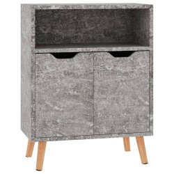 vidaXL Aparador de madera de ingeniería gris hormigón 60x30x72 cm