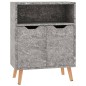 vidaXL Aparador de madera de ingeniería gris hormigón 60x30x72 cm