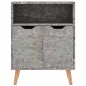 vidaXL Aparador de madera de ingeniería gris hormigón 60x30x72 cm