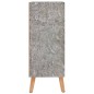 vidaXL Aparador de madera de ingeniería gris hormigón 60x30x72 cm