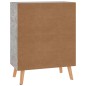 vidaXL Aparador de madera de ingeniería gris hormigón 60x30x72 cm