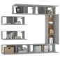 vidaXL Set de muebles de TV 7 pzas madera contrachapada gris hormigón vidaXL Set de muebles de TV 7 pzas madera contrachapada gris hormigón