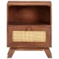 vidaXL Mesita de noche de madera maciza de mango 40x30x50 cm vidaXL Mesita de noche de madera maciza de mango 40x30x50 cm