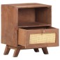 vidaXL Mesita de noche de madera maciza de mango 40x30x50 cm vidaXL Mesita de noche de madera maciza de mango 40x30x50 cm