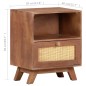 vidaXL Mesita de noche de madera maciza de mango 40x30x50 cm vidaXL Mesita de noche de madera maciza de mango 40x30x50 cm