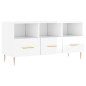 vidaXL Mueble de TV madera contrachapada blanco brillo 102x36x50 cm vidaXL Mueble de TV madera contrachapada blanco brillo 102x36x50 cm