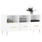 vidaXL Mueble de TV madera contrachapada blanco brillo 102x36x50 cm vidaXL Mueble de TV madera contrachapada blanco brillo 102x36x50 cm