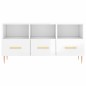 vidaXL Mueble de TV madera contrachapada blanco brillo 102x36x50 cm vidaXL Mueble de TV madera contrachapada blanco brillo 102x36x50 cm