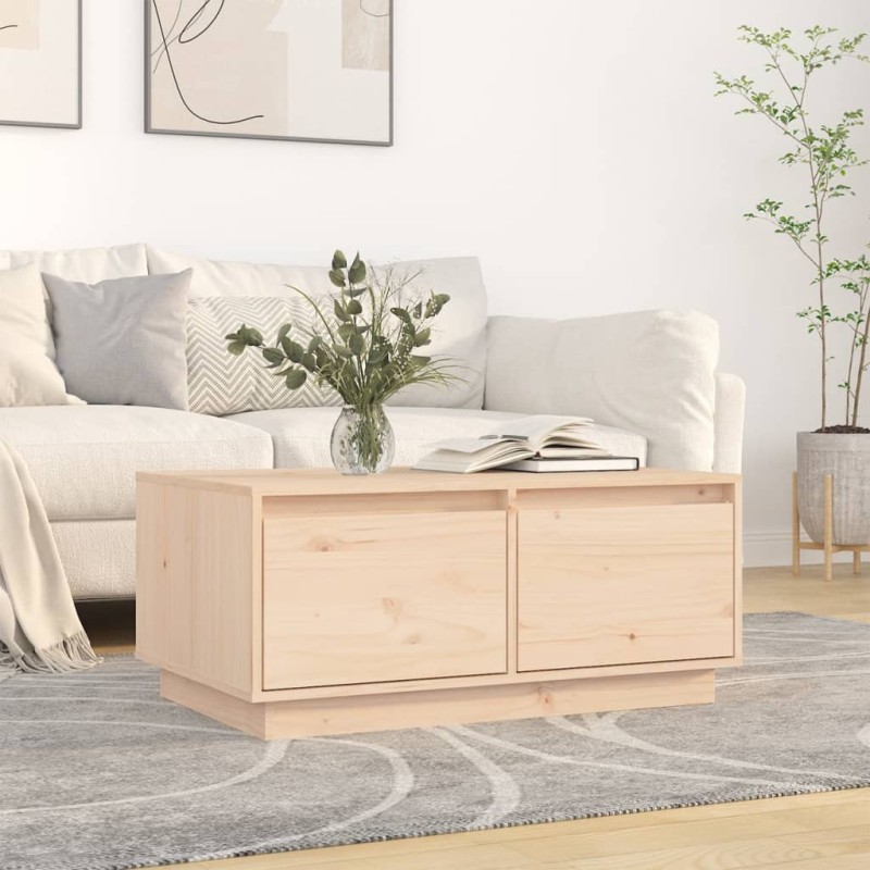 vidaXL Mesa de centro de madera maciza de pino 80x50x35 cm vidaXL Mesa de centro de madera maciza de pino 80x50x35 cm