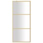 vidaXL Mampara puerta de ducha vidrio transparente ESG dorado 80x195cm