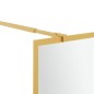vidaXL Mampara puerta de ducha vidrio transparente ESG dorado 80x195cm