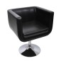 vidaXL Taburete de cocina cuero sintético negro