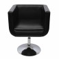 vidaXL Taburete de cocina cuero sintético negro