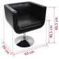 vidaXL Taburete de cocina cuero sintético negro