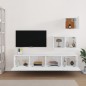 vidaXL Set de muebles para TV 4 piezas madera contrachapada blanco vidaXL Set de muebles para TV 4 piezas madera contrachapada blanco
