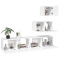 vidaXL Set de muebles para TV 4 piezas madera contrachapada blanco vidaXL Set de muebles para TV 4 piezas madera contrachapada blanco