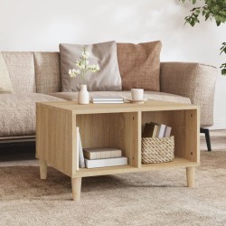 vidaXL Mesa de centro madera contrachapada roble Sonoma 60x50x36,5 cm