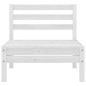 vidaXL Sofás central de jardín 4 unidades blanco madera maciza de pino
