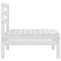 vidaXL Sofás central de jardín 4 unidades blanco madera maciza de pino