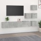 vidaXL Mueble de pared de TV madera contrachapada gris hormigón vidaXL Mueble de pared de TV madera contrachapada gris hormigón