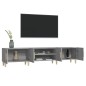 vidaXL Mueble para TV madera contrachapada gris Sonoma 180x31,5x40 cm