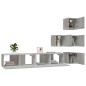 vidaXL Mueble de pared de TV madera contrachapada gris hormigón vidaXL Mueble de pared de TV madera contrachapada gris hormigón