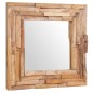 vidaXL Espejo decorativo de teca 60x60 cm cuadrado