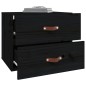 vidaXL Mesitas de noche de pared 2 uds negro 50x36x40 cm vidaXL Mesitas de noche de pared 2 uds negro 50x36x40 cm