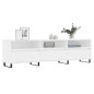 vidaXL Mueble de TV madera contrachapada blanco 150x30x44,5 cm vidaXL Mueble de TV madera contrachapada blanco 150x30x44,5 cm