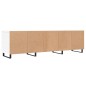 vidaXL Mueble de TV madera contrachapada blanco 150x30x44,5 cm vidaXL Mueble de TV madera contrachapada blanco 150x30x44,5 cm