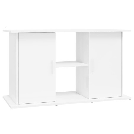 vidaXL Soporte de acuario madera ingeniería blanco brillo 101x41x58 cm