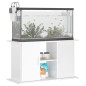 vidaXL Soporte de acuario madera ingeniería blanco brillo 101x41x58 cm