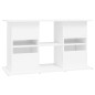 vidaXL Soporte de acuario madera ingeniería blanco brillo 101x41x58 cm