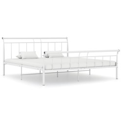 vidaXL Estructura de cama de metal blanco 180x200 cm