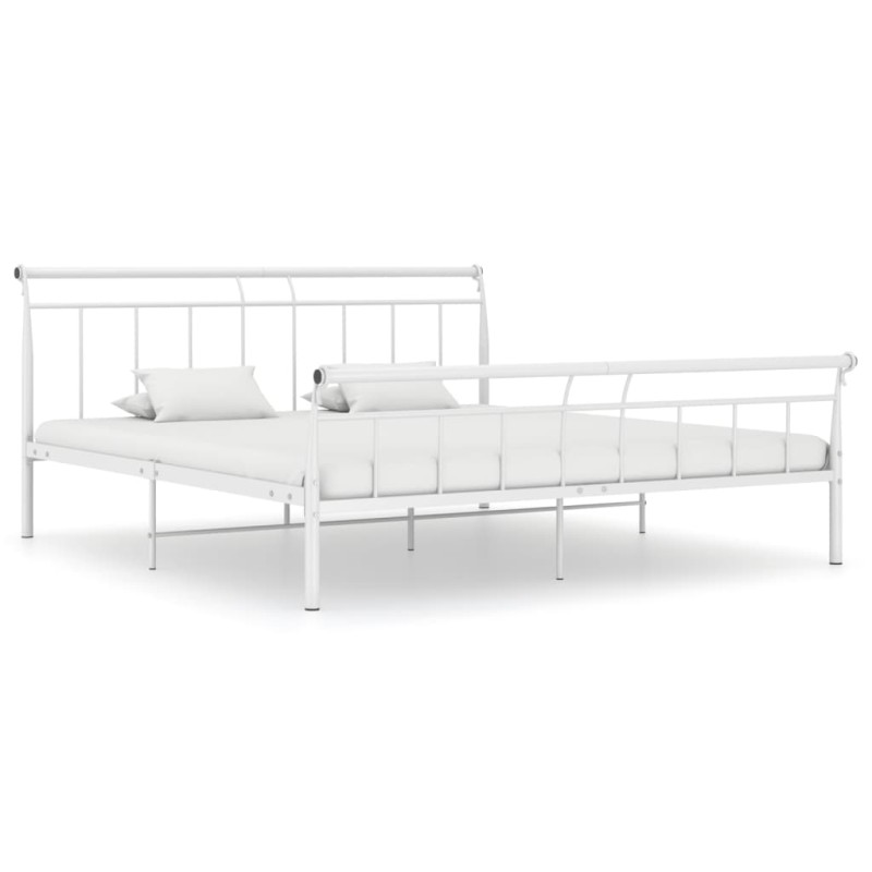 vidaXL Estructura de cama de metal blanco 180x200 cm vidaXL Estructura de cama de metal blanco 180x200 cm